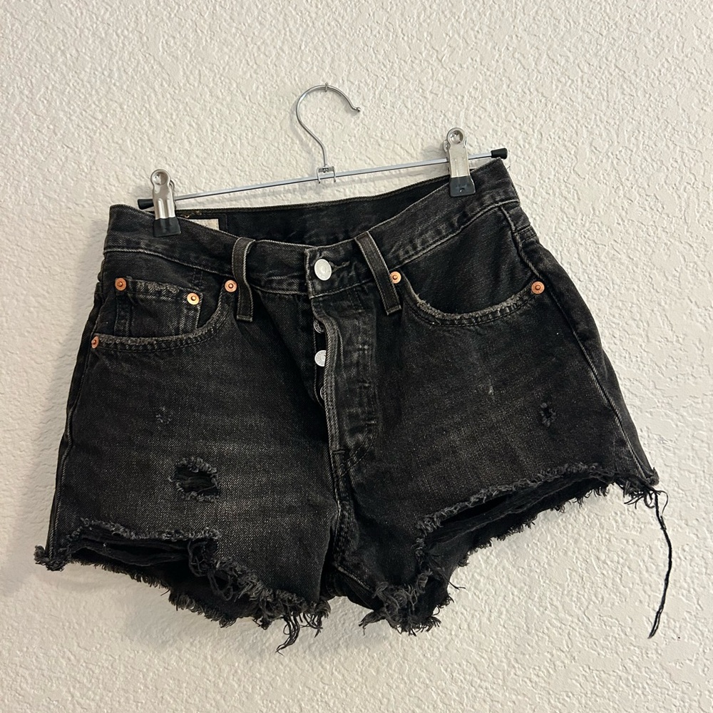 Levi Black Jean Shorts